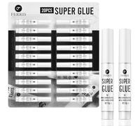 FERRIS | 20pk Extra Strong Super Glue - 1.5g Dries in Just 10 Seconds | Instant Bond Adhesive for Wood,Plastic, Ceramic, Rubber, and DIY Crafts | Ideal for Furniture, and Shoe Repairs