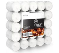 FERRIS | 8-Hour Premium Tea Light Candles - 100 Pack | Unscented, Clean-Burning Paraffin Wax | Lead-Free Cotton Wicks | Ideal for Home, Weddings, Parties, Spa, Indoor & Outdoor Use