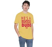 Ferris Bueller Righteous Dude Unisex T Shirt, Banana, XXX-Large