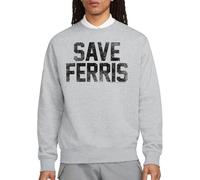 Ferris Bueller Save Ferris Crew Sweatshirt, Athletic Heather, XX-Large