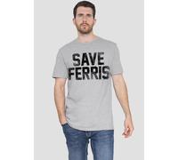 Ferris Bueller Save Ferris T-Shirt, Athletic Heather Paramount Home Entertainment Light Grey XXL