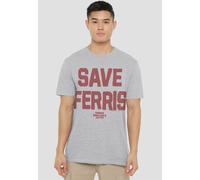 Ferris Bueller The Save Ferris Unisex Adult T Shirt, Athletic Heather Paramount Home Entertainment Light Grey XXL
