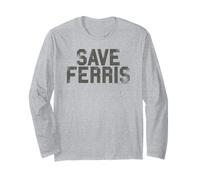 Ferris Bueller's Day Off Distressed Save Ferris Movie Long Sleeve T-Shirt