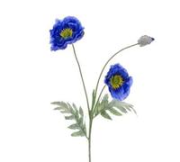 Ferris Heart Sloane Luxury Artificial NEW Blue Himalayan Poppy Stem 74cm long, Artificial Flowers, Styling Shoots