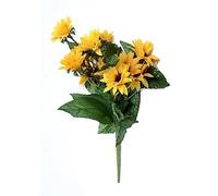 Ferris Heart Sloane Luxury Artificial Yellow Sunflower Bush 31cm tall