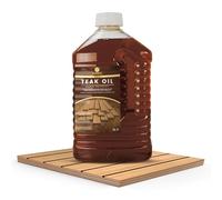FERRIS | Teak Oil (2 Litre) Premium Wood Treatment for Garden Furniture, Decking & Indoor Use | Easy Application, Protects Hardwood & Ideal for Teak, Oak or Mahogany - UV & Weather Resistant