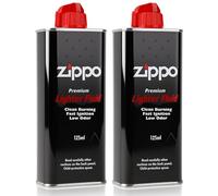 FERRIS | Universal Zippo Lighter Fluid 125ml | Windproof Lighter Gas with Easy to Fill Nozzle | Fast Ignition, Low Odor Lighter Fuel for Zippo (Pack of 2)