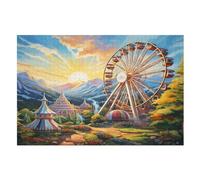 Ferris Wheel Adults Wooden Jigsaw Puzzle, for Kids Wooden Puzzles Toys Family Game Play,Brain Training 1000 Piece (75×50cm)