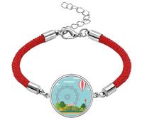 Ferris Wheel Balloon Amusement Park Lucky Red String Bracelet Rope Bracelet Handmade