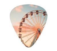 Ferris wheel beautiful sky Patterned guitar picks - (thin/medium/thick) free to choose, suitable for all kinds of string instruments,