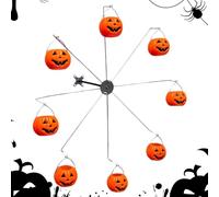 Ferris Wheel Bird Feeder - 60x25cm Rotatable Wild Bird Feeders, Easy Assembly | Halloween Feeding House with 8 Buckets, Food Container Hanging Ferris Wheel for Finch Musse