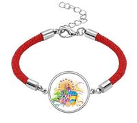 Ferris Wheel Castle Amusement Park Lucky Red String Bracelet Rope Bracelet Handmade