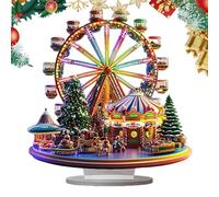 Ferris Wheel Decoration, 2D Acrylic Flat Figures | Christmas Amusement Park - For Thanksgiving Party Office Home Bedroom Door Tree School Dorm
