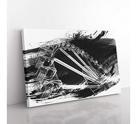 Ferris Wheel Fair Carnival Vol.2 V1 Modern Canvas Wall Art Print Ready to Hang, Framed Picture for Living Room Bedroom Home Office Décor, 50x35 cm (20x14 Inch)