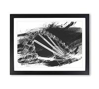 Ferris Wheel Fair Carnival Vol.2 V1 Modern Framed Wall Art Print, Ready to Hang Picture for Living Room Bedroom Home Office Décor, Black A4 (34 x 25 cm)