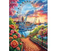 Ferris Wheel in Magical City 500 Piece Pack Classic Jigsaw Puzzle Magical Accompany Fairy Tale Couple Puzzle Partners Ultra Difficult Wall Decor Easter New Year Creativity & Gift Giving 500 PCS