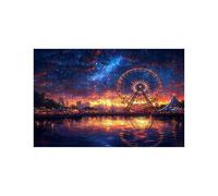 Ferris Wheel Jigsaw Puzzles for Adults 5000, Wooden 5000 Piece Jigsaw Puzzles for Adults Starry Sky, Puzzle Games for The Whole Family Together, Puzzle for Wall Art Home Decor 42x64inch LZPT-04893