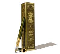 Ferris Wheel Press , Joule Fountain Pen, Juniper Moss, Double Gold Plated, Sapphire Lacquer Finish, Two-Tone Steel Nib, Leather Sleeve, Medium