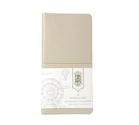 Ferris Wheel Press Nothing Left Feather Notebook 215mm x 105mm, 176 dot grid pages, 100sm Brilliant White Acid-Free Paper, Ink Bleed and Feathering Resistant - Pebble Grey