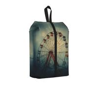 Ferris Wheel Printed Travel Shoe Storage Bag Waterproof Jacquard Fabric is Lightweight, with Strong Handle and Central Zipper.