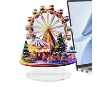 Ferris Wheel Puzzle - Ferris Wheel Accent Ornament, Acrylic Christmas Tree Decoration | 2D Playground Ornament Sign, Desktop Wheel Decorations for Table