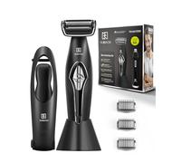 FERRISA Electric Back Shavers for Men, Mens Back Shavers with Adjustable Handle, Wet Or Dry Waterproof Body Hair Trimmer, Cordless Rechargeable Body Groomer Men Kit with Nose Hair Trimmer