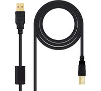 Ferrite Cable USB 2.0 Cable Ferrite Black Cable Male to Male Type A/M B/M 1.8 m