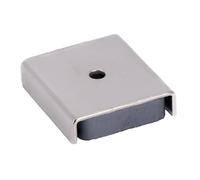 Ferrite Channel Magnet for DIY, Craft, and Hobbies - 26 x 23 x 6.3mm thick x 3mm hole - 6.1kg Pull - Pack of 1