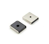 Ferrite Channel Magnet for DIY, Craft, and Hobbies - 26 x 23 x 6.3mm thick x 3mm hole - 6.1kg Pull - Pack of 10