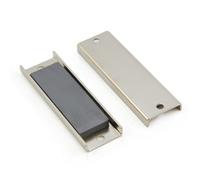 Ferrite Channel Magnet for DIY, Craft, and Hobbies - 76 x 24 x 6.35mm thick x 4mm hole - 10kg Pull