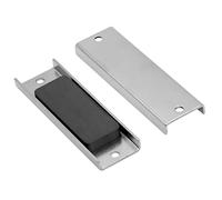 Ferrite Channel Magnet for DIY, Craft, and Hobbies - 76 x 24 x 6.35mm thick x 4mm hole - 10kg Pull - Pack of 20
