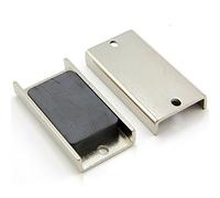 Ferrite Channel Magnet for DIY, Craft, and Hobbies - 76 x 38 x 11.6mm thick x 4mm hole - 25kg Pull - Pack of 20
