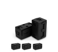 Ferrite Core for EMI Suppression Clamp - Magnetic Cable Filter for Data Signal Integrity, Compatible with USB Keyboard Mouse Headset Cables, 5-Pack Black (10mm)