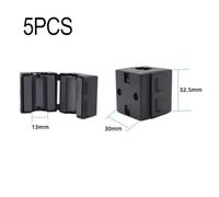 Ferrite Core for EMI Suppression Clamp - Magnetic Cable Filter for Data Signal Integrity, Compatible with USB Keyboard Mouse Headset Cables, 5-Pack Black (13mm)