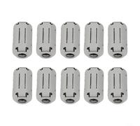 Ferrite Core Noise Suppressor Clips, 10 Pack for USB and Other Cables, Enhances Data Transmission Integrity with Snap Design (9mm)
