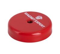 Ferrite Limpet Pot Magnet C/w M6 Threaded Hole For Semi-Permanent Applications - 46mm Dia X 11mm Thick - 6Kg Pull