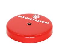 Ferrite Limpet Pot Magnet c/w M6 threaded hole for Semi-Permanent Applications - 66mm dia x 11mm thick - 25kg Pull