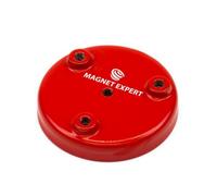 Ferrite Limpet Pot Magnet C/w M6 Threaded Hole For Semi-Permanent Applications - 76mm Dia X 12.5mm Thick - 33Kg Pull