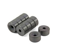 Ferrite Magnet for Arts, Craft, Science and DIY - 20mm dia x 10mm thick x 5.2mm c/sink - 1.2kg Pull - South - Pack of 10