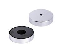 Ferrite Pot Magnet for Arts, Crafts, Model Making, DIY, Hobbies, Office, and Home - 100mm dia x 22mm thick x 11mm hole - 68kg Pull - Pack of 40