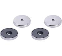 Ferrite Pot Magnet for Arts, Crafts, Model Making, DIY, Hobbies, Office, and Home - 66mm dia x 10mm thick x 8mm hole - 39kg Pull (Pack of 2)