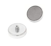 Ferrite Pot Magnet with M5 Internal Thread for Arts, Crafts, Model Making, DIY and Hobbies - 50mm dia x 10mm thick - 22.5kg Pull