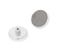 Ferrite Pot Magnet with M5 Internal Thread for Arts, Crafts, Model Making, DIY and Hobbies - 40mm dia x 8mm thick - 5.9kg Pull - Pack of 4