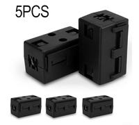 Ferrite Ring Core Noise Suppressor Cable Clamp, Clip-On Square Ferrite Core for EMI Reduction, Compatible with USB, Mouse, Keyboard and Headset Cables (Black)(8mm)