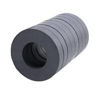 Ferrite Ring Magnets with Holes - OD40 x ID22 x 8mm Round Disc Donut Magnets - Pack of 8