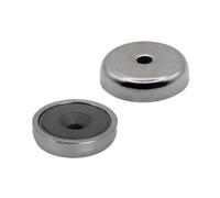 Ferrite Y30Bh Pot Magnet For Arts, Crafts, Model Making, Diy And Hobbies - 32mm Dia X 7mm Thick X 5mm C/sink - 7.2 Kg Pull