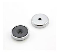 Ferrite Y30BH Pot Magnet for Arts, Crafts, Model Making, DIY, Hobbies, Office, and Home - 32mm dia x 7mm thick x 5mm c/sink - 6.9kg Pull - Pack of 10