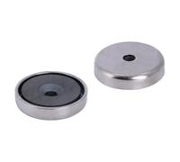 Ferrite Y30BH Pot Magnet for Arts, Crafts, Model Making, DIY, Hobbies, Office, and Home - 32mm dia x 7mm thick x 5mm c/sink - 6.9kg Pull