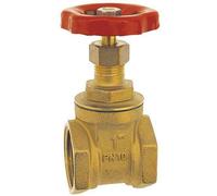 Ferro 1/2" Inch Bsp Strong Brass Sluice Gate Valve Water Stop With Red Head Handle
