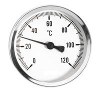 Ferro 63mm 0-120C Thermo Temperature Gauge 1/2Inch Rear Entry Thermometer